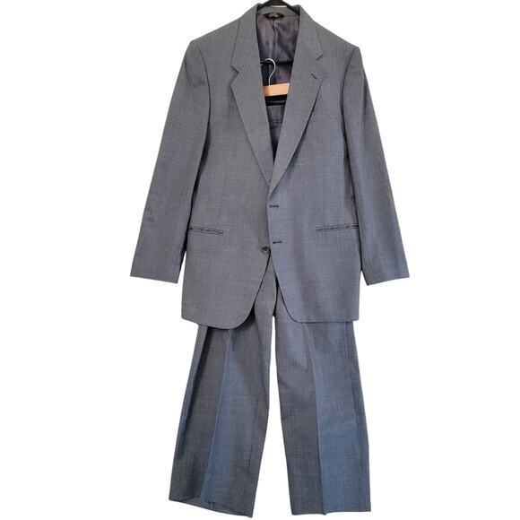 Vintage Union Made in USA Matching Wool Suit‎ Blazer Jacket & Pant Trouser Gray - Picture 1 of 16